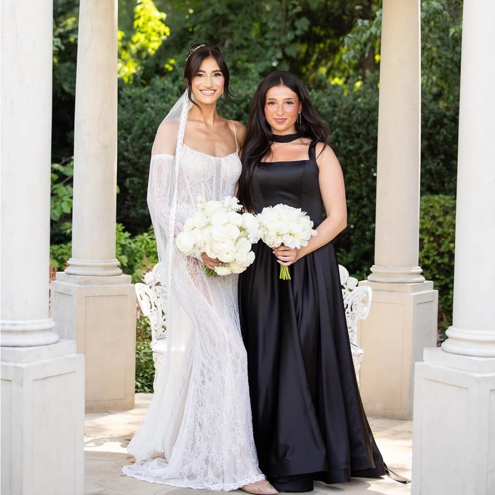 Custom made Jovani fit and flare maid of honor gown size 6